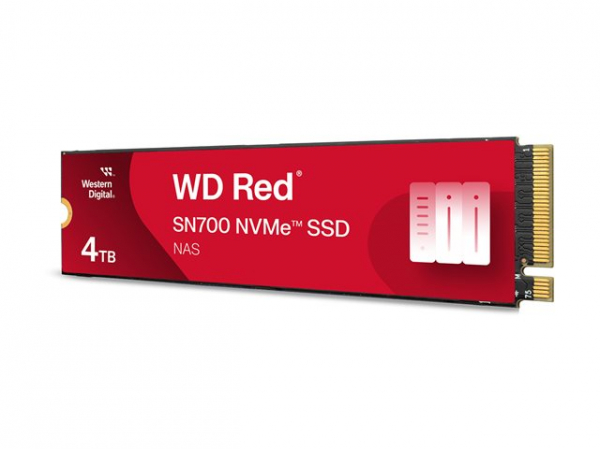 WD Red SSD SN700 NVMe 4TB M.2 2280 PCIe Gen3 8Gb/s internal drive for NAS devices POWERED BY SANDISK