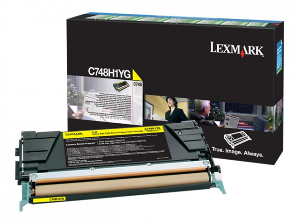 Yellow High Yield Toner Cartridge,10,000 pages,C748de / C748dte / C748e, Return Programme