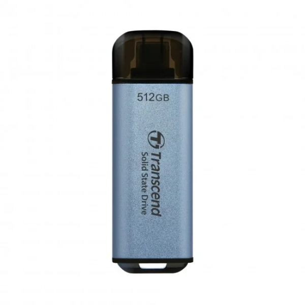 Transcend 512GB, USB External SSD, ESD300C, USB 10Gbps, Type C, Sky Blue