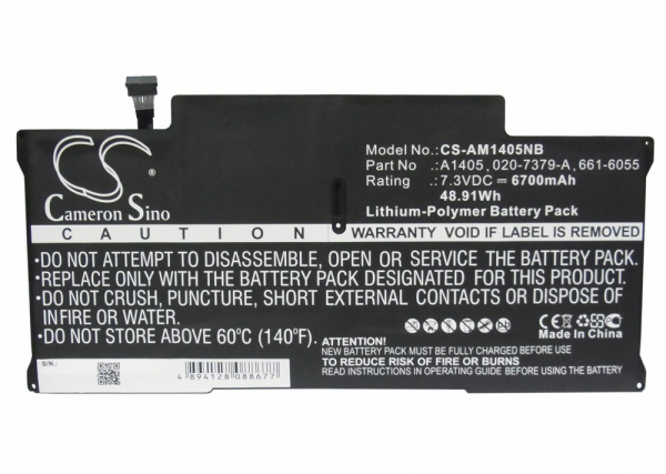 Батерия за лаптоп Apple MacBook Air 13" A1466 2012  LiPo 7,3V 6700mAh CAMERON SINO