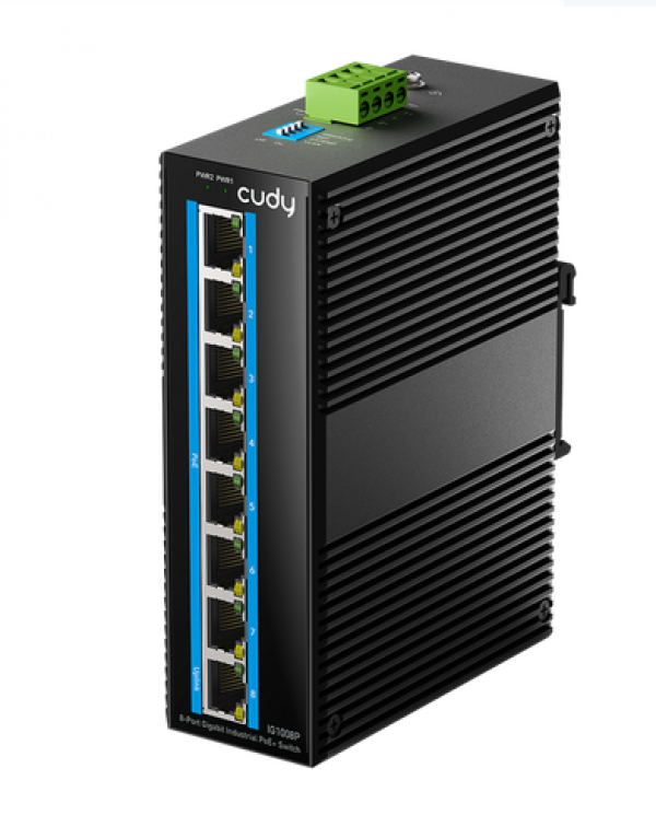 Суич Cudy IG1008P Индустриален 8-Port 10/100/1000M PoE+ Switch 65W