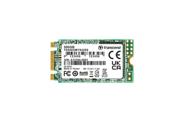 Transcend 500GB, M.2 2242 SSD, SATA3 B+M Key, TLC Transcend 500GB, M.2 2242 SSD, SATA3 B+M Key, TLC