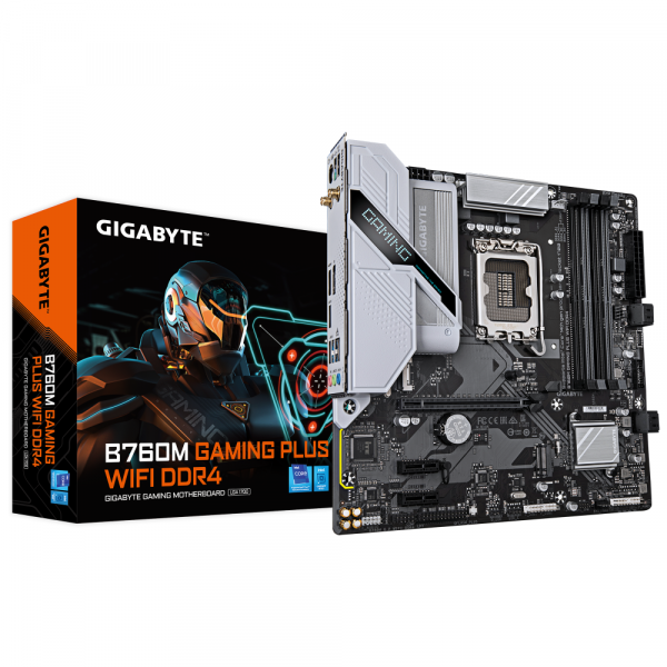 Дънна платка GIGABYTE B760M GAMING PLUS WIFI DDR4 Дънна платка GIGABYTE B760M GAMING PLUS WIFI DDR4