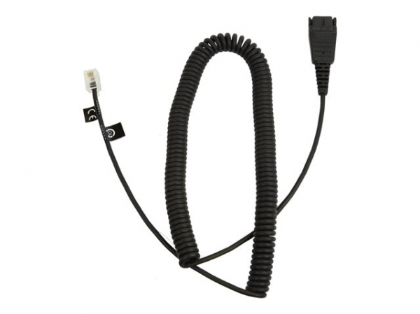 JABRA QD to RJ10 coiled 0.5-2meters Siemens compatibility JABRA QD to RJ10 coiled 0.5-2meters Siemens compatibility