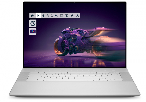 Лаптоп Dell 16 Premium DA16250, Intel Core Ultra 9 285H (16 Cores, up to 5.4GHz Turbo), 16.3", Touch 4K OLED, 400 nit, 48-120Hz, 32GB, LPDDR5X, 7467MT/s, integrated, 1TB M.2 SSD, NVIDIA RTX  5060, 8GB GDDR7, FHD IR Cam and Mic, Wi-Fi 7, FPR, Backlit Kb, Win11 P