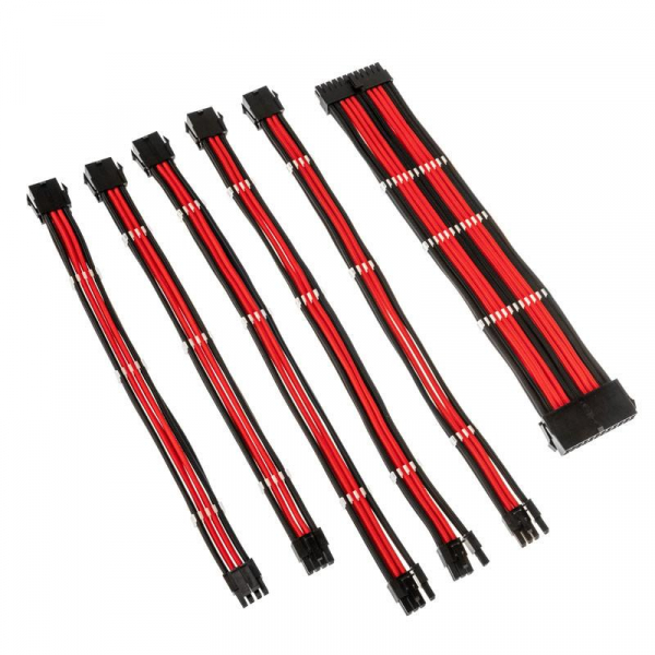 Комплект оплетени кабели Kolink Core, Black/Red
