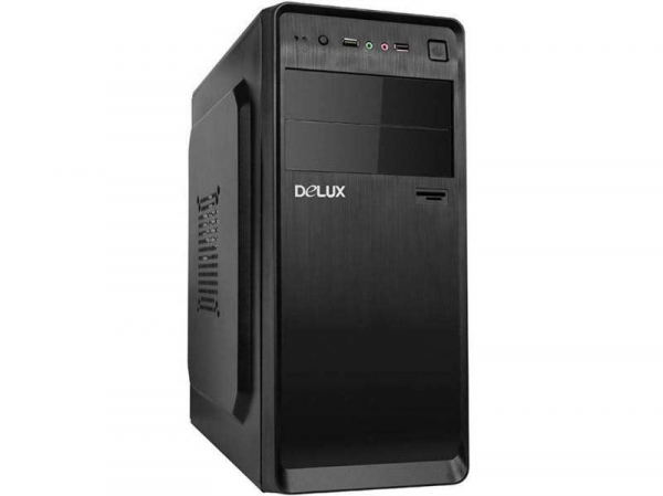 Chassis DELUX DLC-DW602 Midi Tower, ATX, USB2.0, without PSU, Black