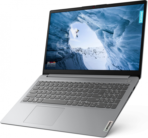 Лаптоп LENOVO IdeaPad 1 Intel Core i3-1215U 15.6inch FHD 8GB DDR4 512GB PCIe NoOS Cloud Grey
